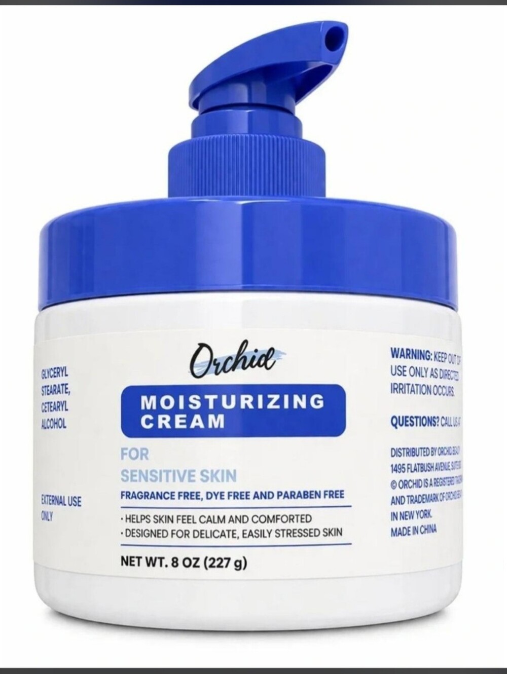 Orchid Moisturizing Cream for Sensitive Skin — 8oz